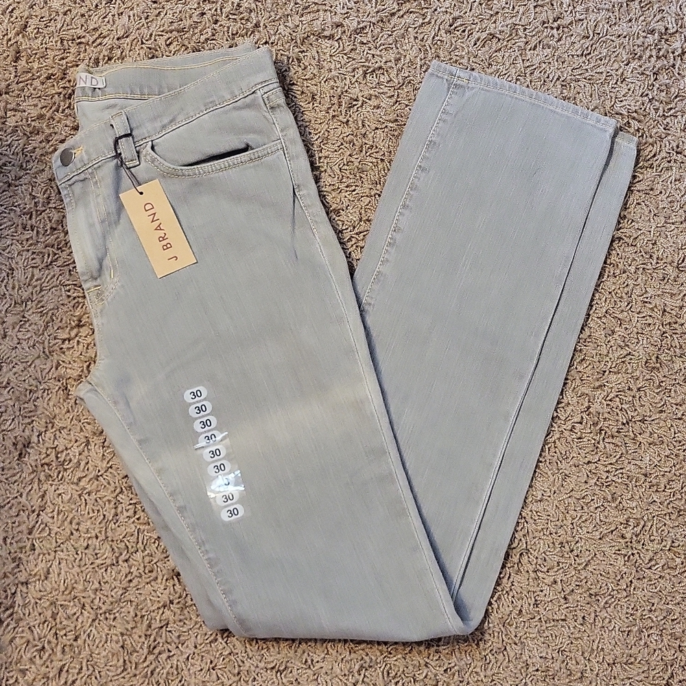 NWT J Brand Gray Toned Jeans Mid Rise Cigarette Leg 5 Pocket Skinny Leg Size 30